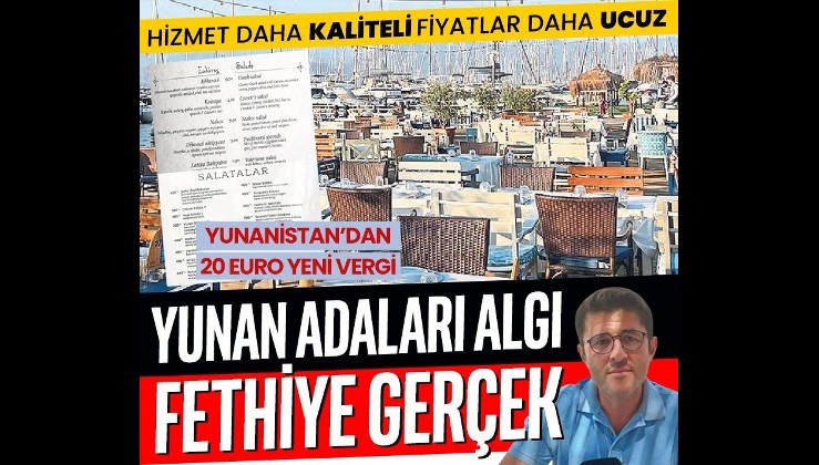 Yunan adaları algı Fethiye gerçek