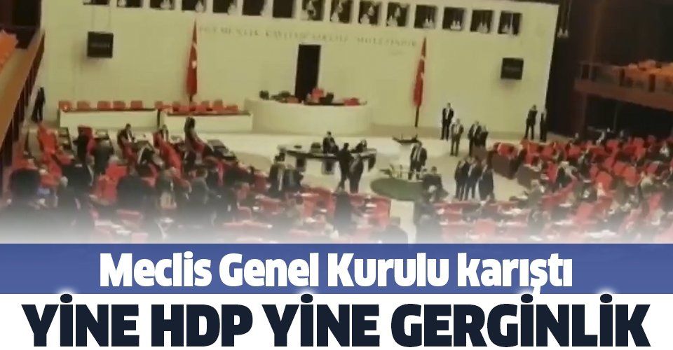 Meclis'te HDP'liler PKK'ya af talep edince MHP'liler ayaklandı