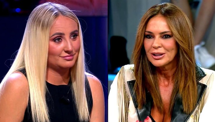 La reacción de Rocío Flores en sus primeras imágenes tras el saludo de Olga Moreno y Antonio David