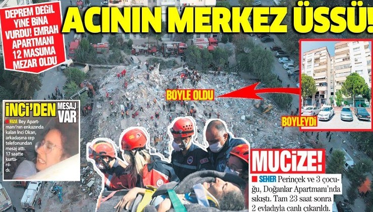 Acının merkez üssü! İzmir'deki Emrah Apartmanı 12 masuma mezar oldu...