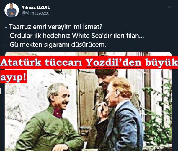 Geçimini Atatürk'ü magazinleştirmekten sağlayan Yozdil'den büyük ayıp!