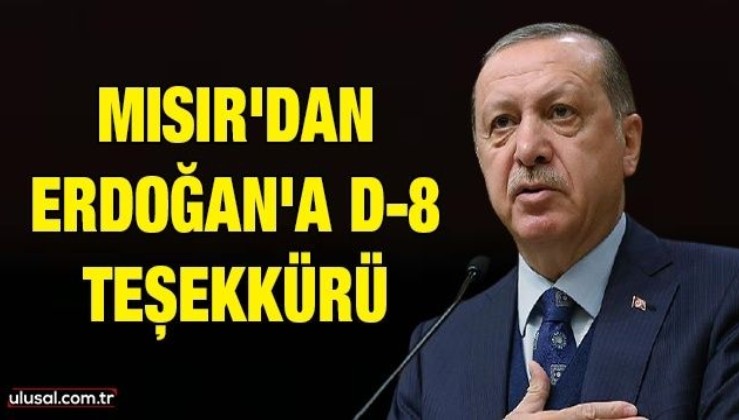 Mısır'dan Erdoğan'a D-8 teşekkürü