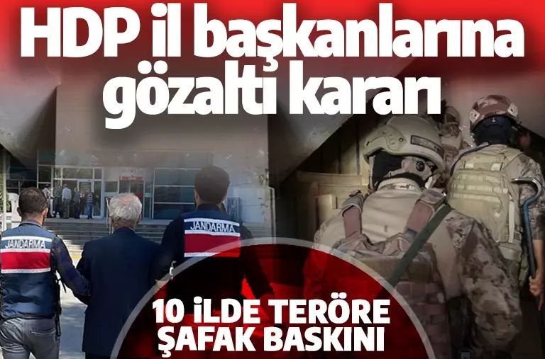 Son dakika: PKK'ya sınır içi dev operasyon: HDP’nin İstanbul, Bingöl ve Edirne il başkanlarına gözaltı kararı
