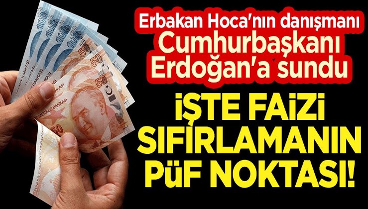 Erbakan Hoca'nın danışmanı, Cumhurbaşkanı Erdoğan'a sundu: İşte faizi sıfırlamanın püf noktası!
