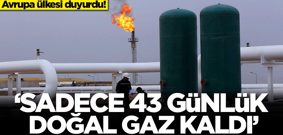 Avrupa ülkesi duyurdu: 43 günlük doğalgazımız kaldı
