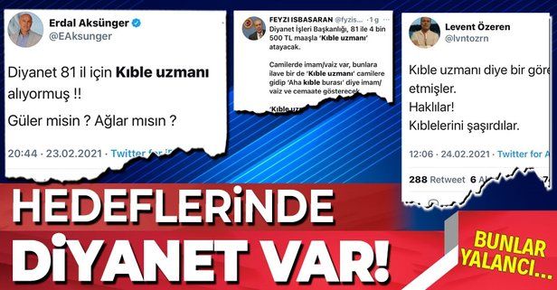 CHP ve İYİ Partili isimlerin 'Diyanet İşleri Başkanlığı’na 81 ile 4 bin 500 TL maaşla kıble uzmanı atandı' iddiası da yalan çıktı!