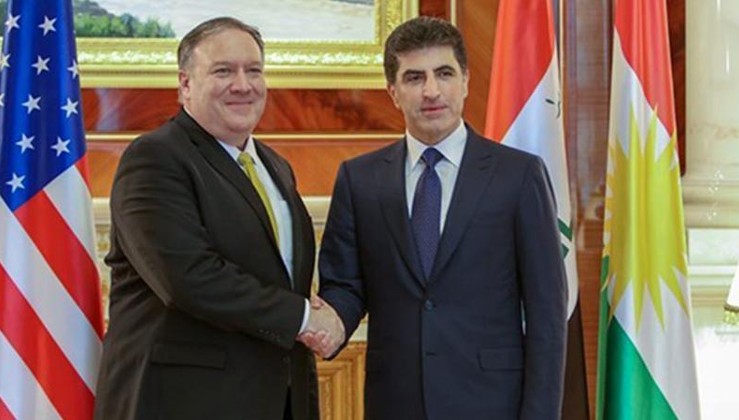 ABD Dışişleri Bakanı Pompeo Erbil’de Barzani ile görüştü