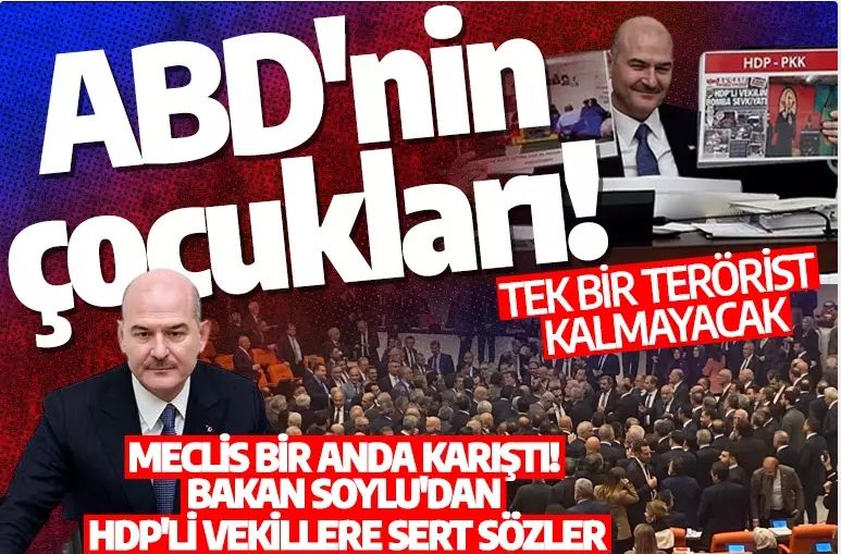 Bakan Soylu'dan HDP'li vekillere sert sözler: ABD'nin çocuklarısınız! YENİLECEKSİNİZ!
