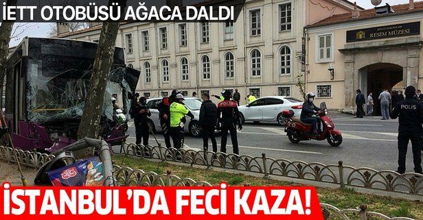 Son dakika: Beşiktaş'ta otobüs kazası! İETT otobüsü zincirleme kaza sonrası ağaca çarptı