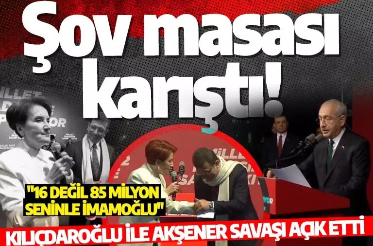 Şov masası karıştı! Saraçhane’de Kılıçdaroğlu ile Akşener savaşı açık etti