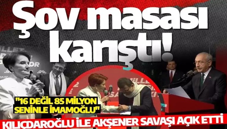 Şov masası karıştı! Saraçhane’de Kılıçdaroğlu ile Akşener savaşı açık etti