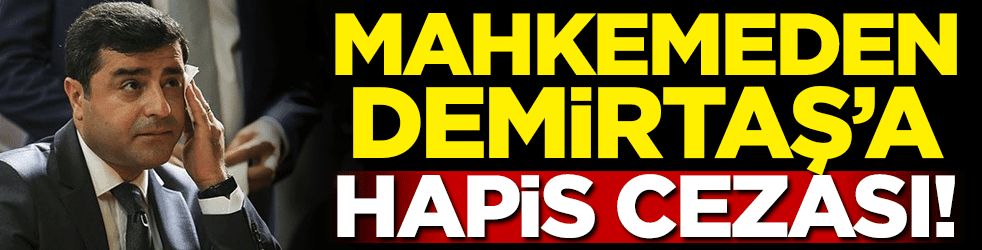 Mahkemeden Demirtaş'a hapis cezası!