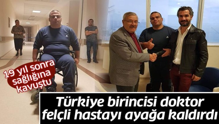 Türkiye birincisi doktor felçli hastayı ayağa kaldırdı