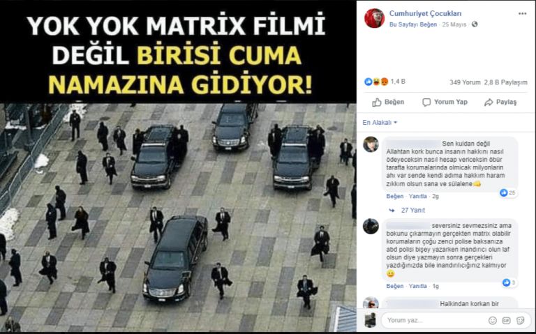Fotoğrafın Erdoğan’ın cuma namazı konvoyunu gösterdiği iddiası