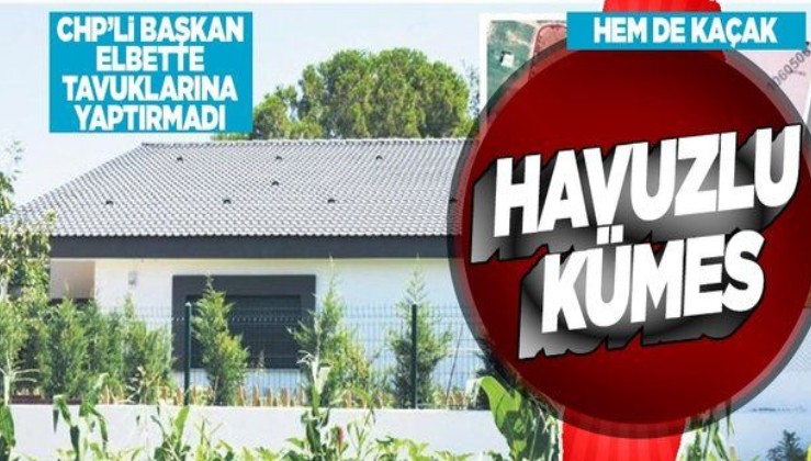 Kemalpaşa Belediye Başkanı Rıdvan Karakayalı'nın kaçak havuzlu villa için 'kümes' başvurusu yaptığı ortaya çıktı