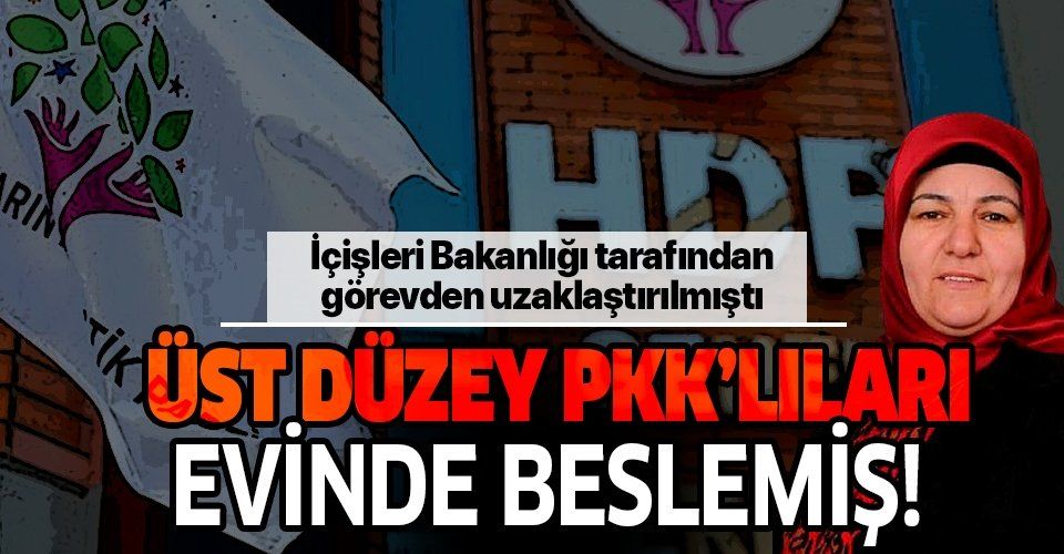 İşte kirli iş birliği! Görevden alınan HDP'li başkan Yıldız Çetin PKK'lıları evinde beslemiş!.