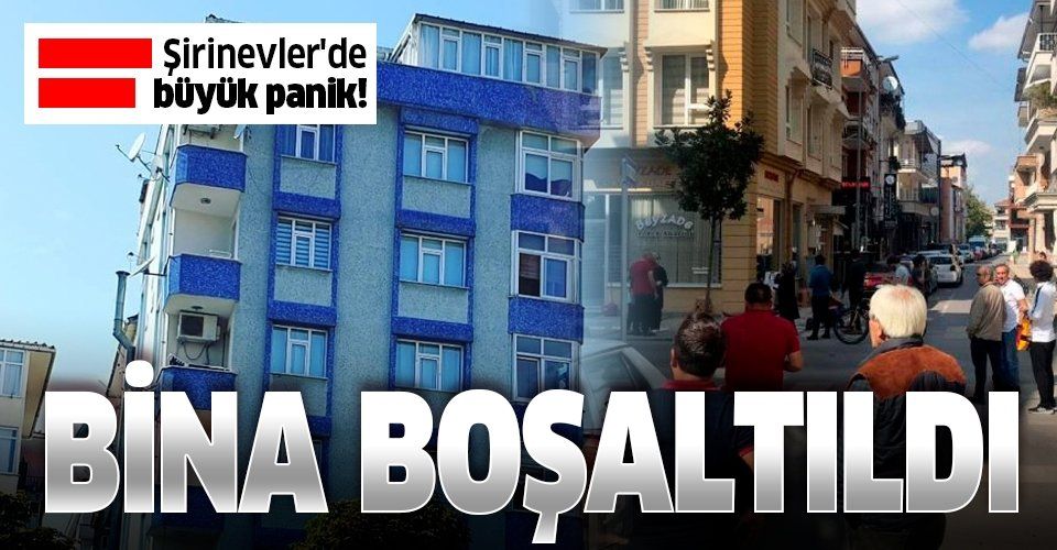İstanbul'daki deprem sonrası Şirinevler'de yan yatan bir bina tahliye edildi.