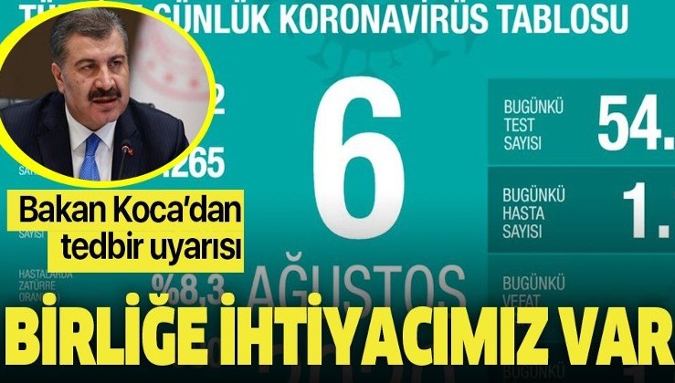 Son dakika: Sağlık Bakanı Fahrettin Koca 6 Ağustos koronavirüs vaka sayılarını açıkladı
