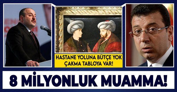 Bakan Varank "hastane yoluna bütçem yok" deyip orijinalliği tartışmalı tabloya 8 milyon veren İmamoğlu'nu yerin dibine soktu