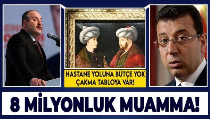Bakan Varank "hastane yoluna bütçem yok" deyip orijinalliği tartışmalı tabloya 8 milyon veren İmamoğlu'nu yerin dibine soktu