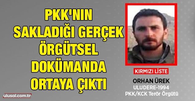 PKK'nın sakladığı gerçek örgütsel dokümanda ortaya çıktı