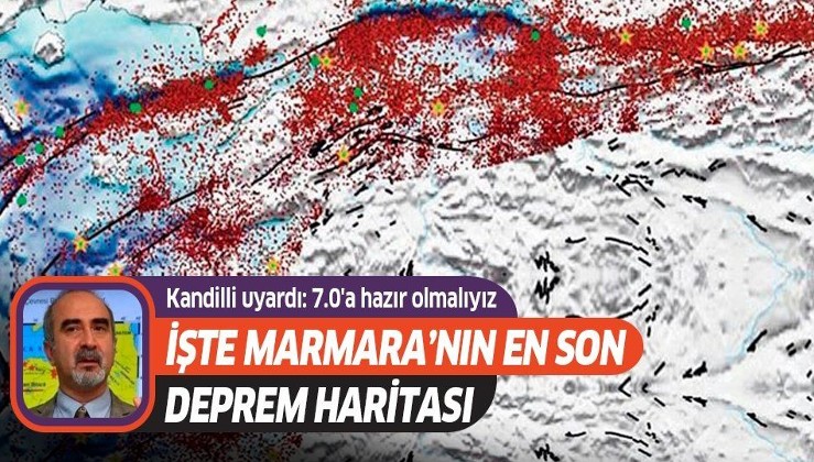 İşte Marmara'nın en son deprem haritası! Kandilli uyardı: 7.0'a hazır olmalıyız.
