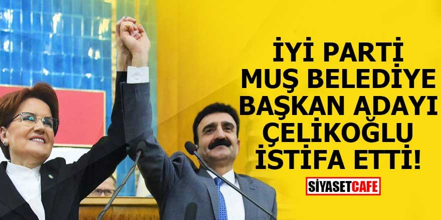 İYİ Parti Muş Belediye Başkan adayı Çelikoğlu istifa etti