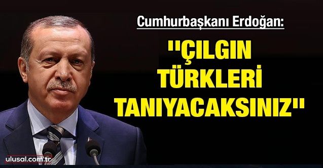 Cumhurbaşkanı Erdoğan: ''Çılgın Türkleri iyi tanıyacaksınız''