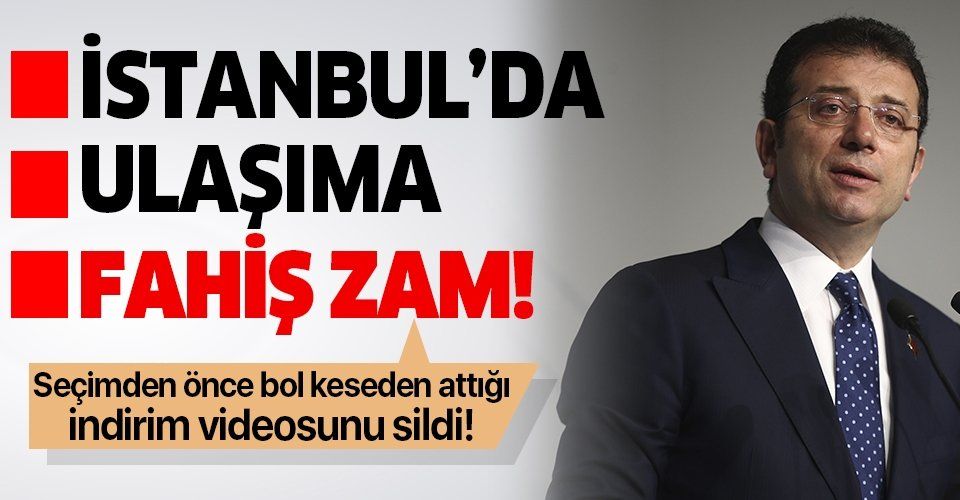 Ekrem İmamoğlu'nun yüzde 35'lik zam taktiği!.