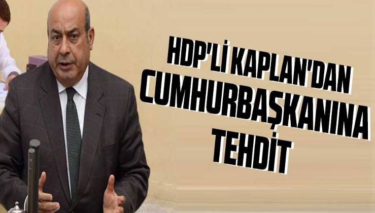 HDP'li Hasip Kaplan'dan Cumhurbaşkanına tehdit