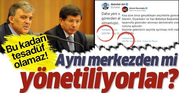 Gül ve Davutoğlu'nun sosyal medya hesapları, aynı merkezden mi yönetiliyor?.
