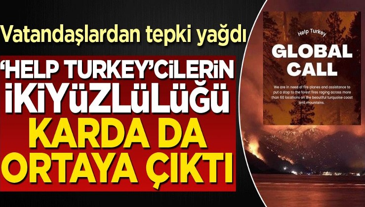 ‘Help Turkey’cilerin ikiyüzlülüğü karda da ortaya çıktı