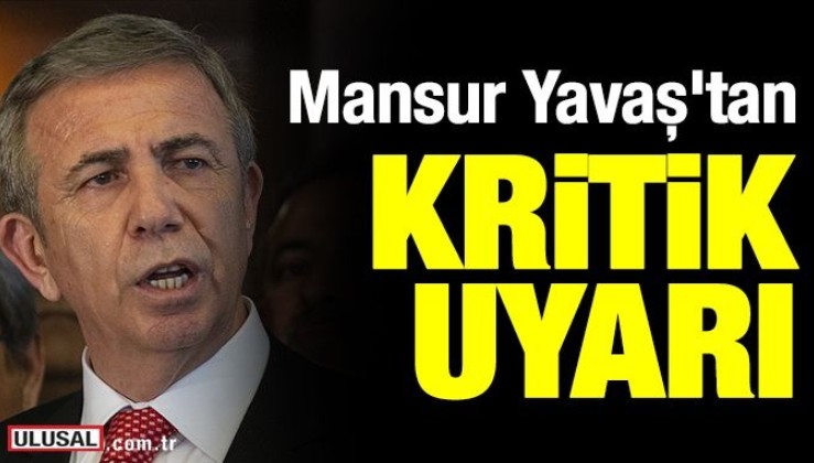 Ankara Büyükşehir Belediye Başkanı Mansur Yavaş'tan 'bankamatik memuru' haberlerine dair uyarı