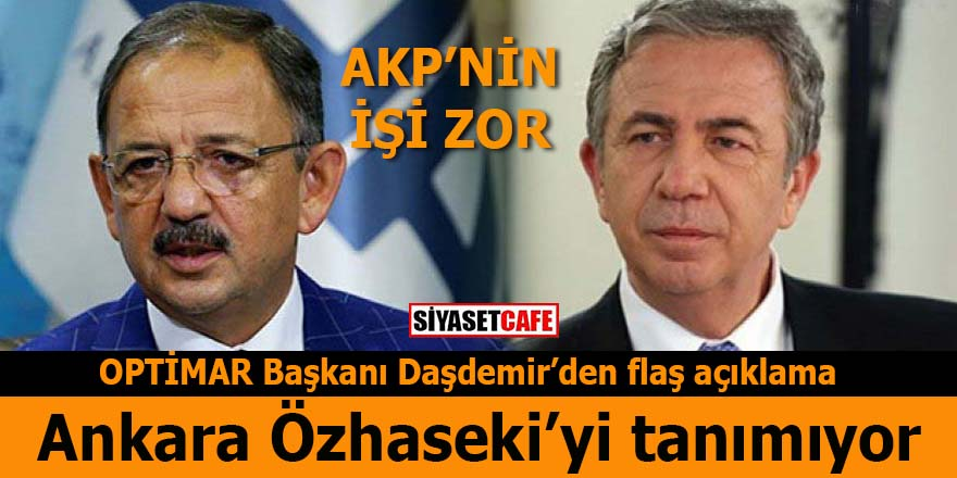 OPTİMAR’ın Başkanı Daşdemir açıkladı: Ankara Özhaseki’yi tanınmıyor