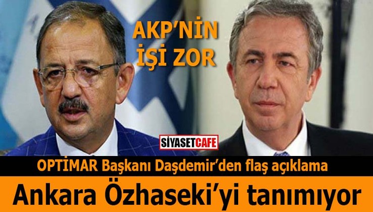 OPTİMAR’ın Başkanı Daşdemir açıkladı: Ankara Özhaseki’yi tanınmıyor