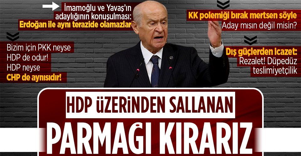 MHP Lideri Devlet Bahçeli:PKK NEYSE HDP ODUR. HDP NEYSE CHP AYNISIDIR