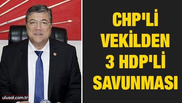 CHP'li vekilden 3 HDP’li savunması