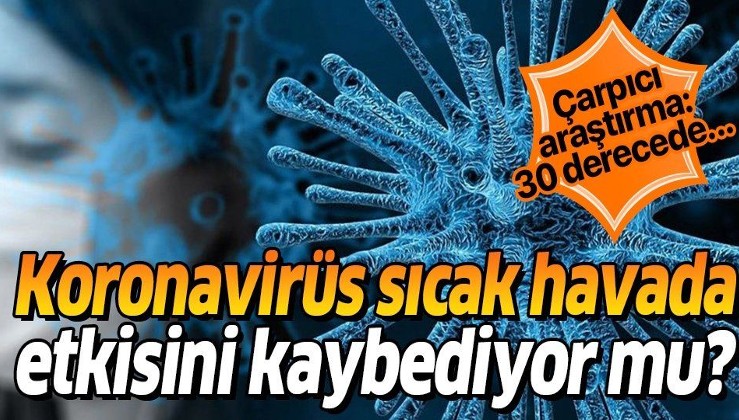 Son dakika: Koronavirüs sıcak havada etkisini kaybediyor mu?