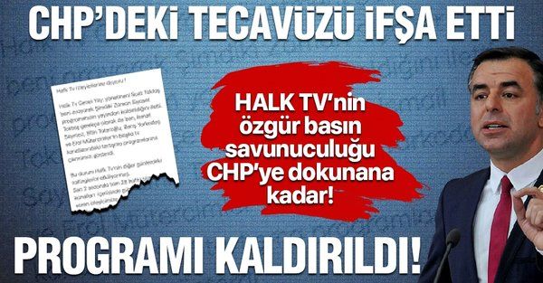 Halk TV CHP'deki tecavüz skandalını ifşa eden Barış Yarkadaş'ın katıldığı Şimdiki Zaman Siyaset programını kaldırdı!