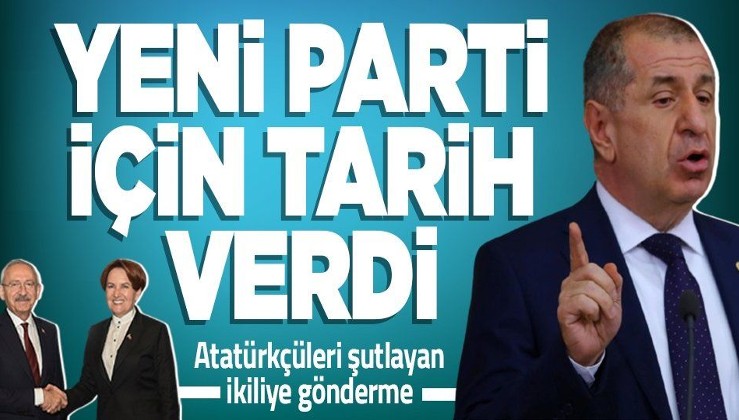 Ümit Özdağ yeni parti için tarih verdi! CHP ve İP'e "Atatürk çizgisi" göndermesi