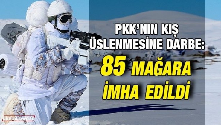 PKK’nın kış üslenmesine darbe: 85 mağara imha edildi