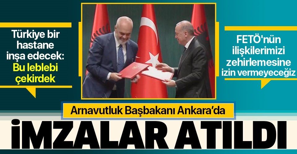 Erdoğan ve Arnavutluk Başbakanı Edi Rama'dan ortak basın toplantısı