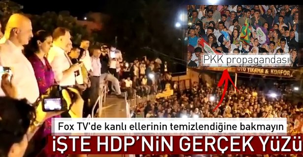 HDP mitinginde PKK propagandası.
