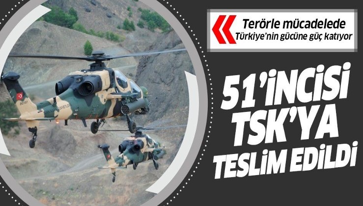 51'inci ATAK T129 helikopteri TSK'ya teslim edildi.