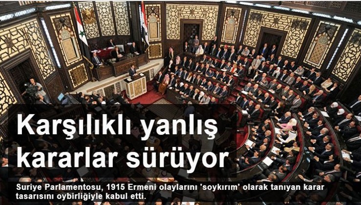 Suriye Parlamentosu Ermeni Soykırımı'nı tanıdı