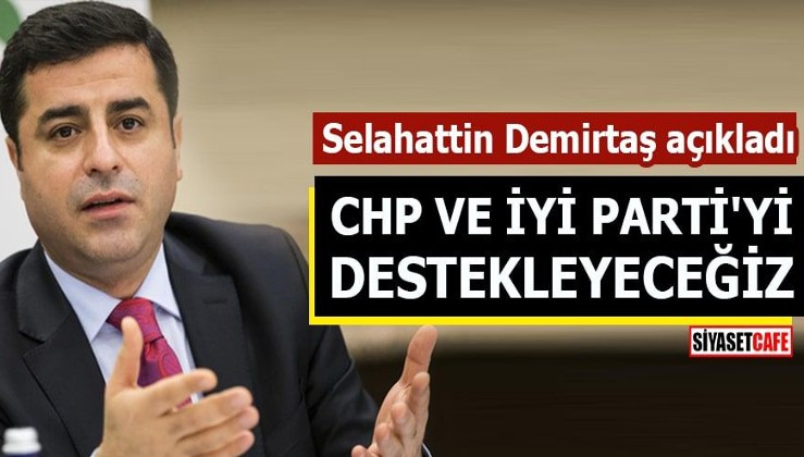 Selahattin Demirtaş: CHP ve İYİ Parti'yi destekleyeceğiz