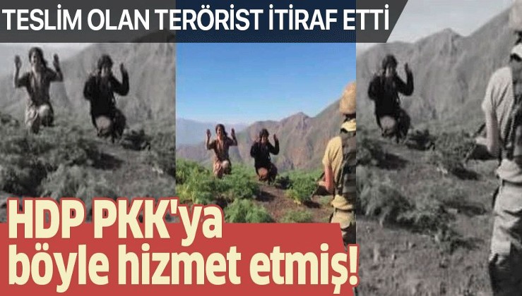 Teslim olan PKK'lı terörist itiraf etti! HDP PKK'ya böyle hizmet etmiş.