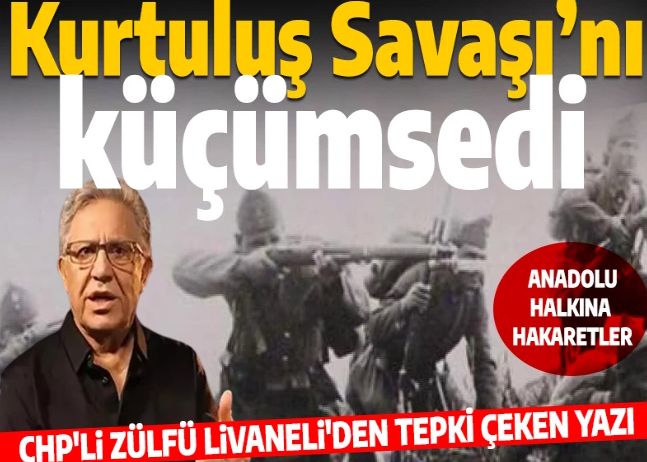 Zülfü Livaneli, yazdığı son yazıyla çizmeyi aştı. Livaneli, hem Kurtuluş Savaşı'nda verilen destansı mücadeleyi küçümsedi hem de Türk hakaret etti.