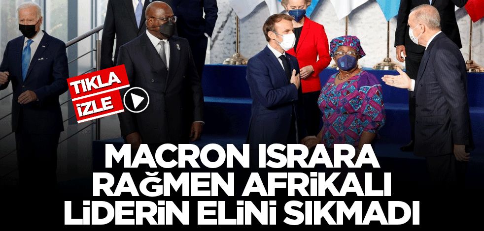 Macron, Afrikalı liderin elini sıkmadı