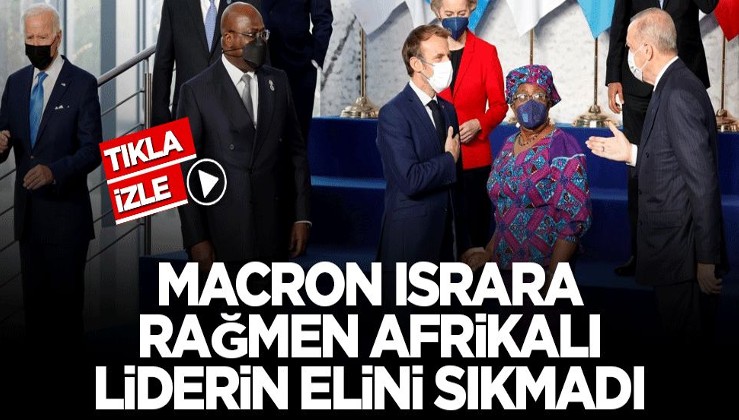 Macron, Afrikalı liderin elini sıkmadı